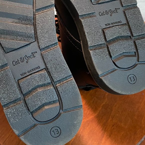 Cat & Jack Black Ankle Boots Size 13 New - No Tags - Picture 7 of 7